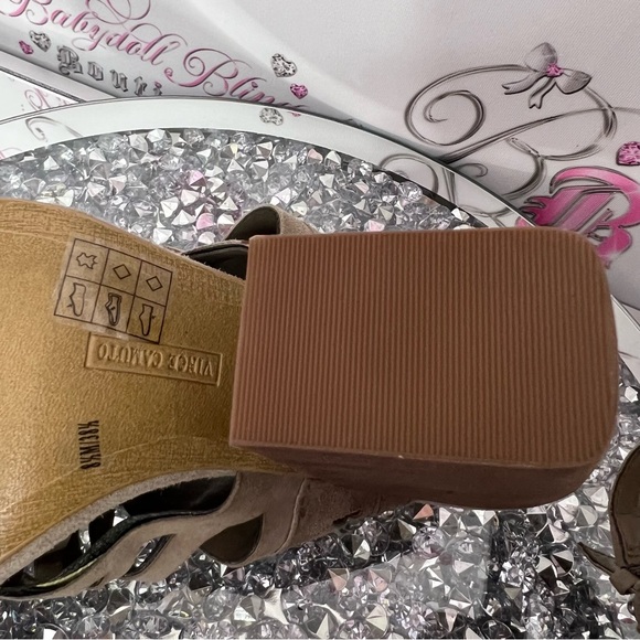 Vince Camuto heels 👠 boho brown block heel buckle strap ankle booties cute - Picture 8 of 11